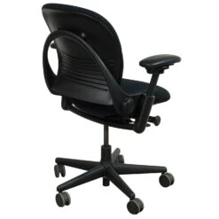 Steelcase Leap Used Task Chair, Black -Office Furniture Store Steelcase Leap V1 MidBack Black on Black 03