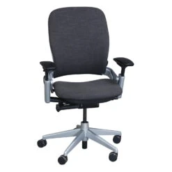 Steelcase Leap V2 Used Platinum Task Chair, Smoke Gray