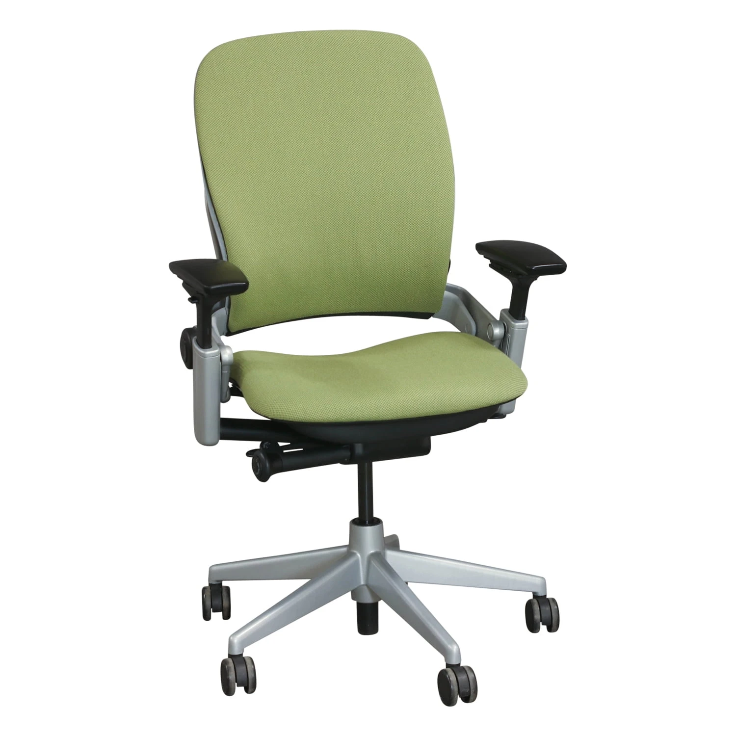 Steelcase Leap V2 Used Platinum Task Chair, Sorrel Green 1 Steelcase Leap V2 Used Platinum Task Chair, Sorrel Green