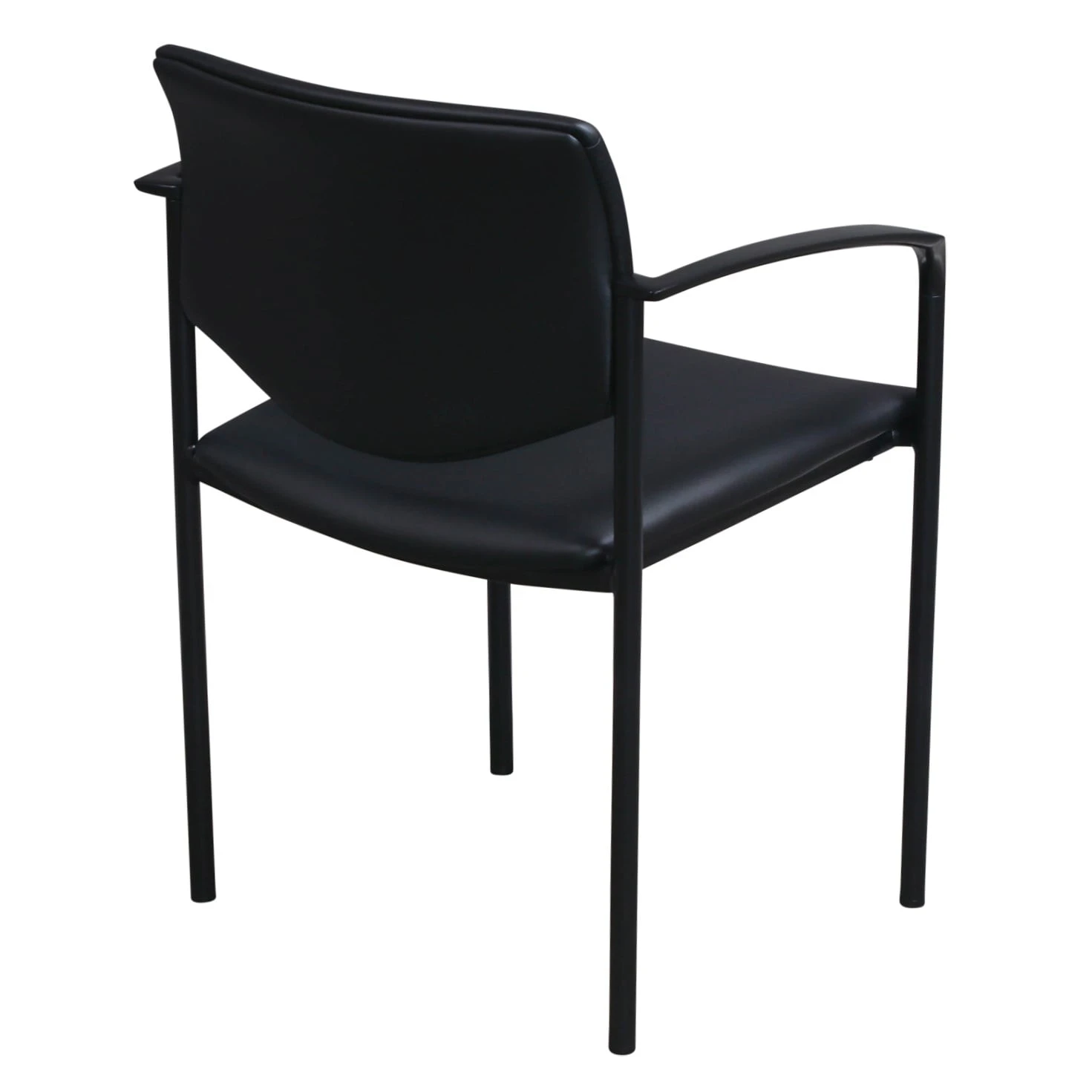 Steelcase Player Used PU Leather Stack Chair, Satin Black 2 Steelcase Player Used PU Leather Stack Chair, Satin Black - Image 2