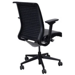 Steelcase Think Used Leather Task Chair, Black -Office Furniture Store Steelcase Think Black Ray 03