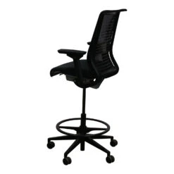 Steelcase Think Used Mesh Back Stool, Black -Office Furniture Store Steelcase Think Used Mesh Back Stool Black 03