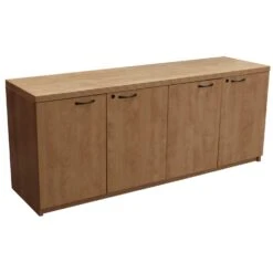 Steelcase Turnstone Payback Used Four Door Storage Credenza, Light Cherry