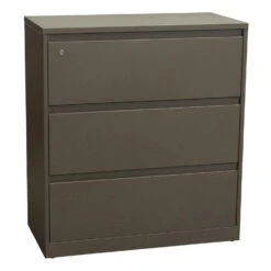 Steelcase Used 3 Drawer 36 Inch Lateral File, Taupe