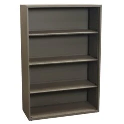 Office Furniture Store 15 Steelcase 30×54 Inch Used 4 Shelf Bookcase, Taupe