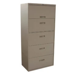 Steelcase Used 5 Drawer 30 Inch Lateral File, Putty