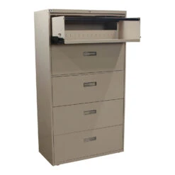 Steelcase Used 5 Drawer 36 Inch Lateral File, Putty -Office Furniture Store Steelcase Used 5 Drawer Lateral File Putty 03 1