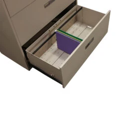 Steelcase Used 5 Drawer 36 Inch Lateral File, Putty -Office Furniture Store Steelcase Used 5 Drawer Lateral File Putty 05 1