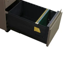 Steelcase Used Box File Mobile Pedestal With Green Pattern Cushion Top, Taupe -Office Furniture Store Steelcase Used Box File Mobile Pedestal Red Pattern Cushion Top Taupe 03 1