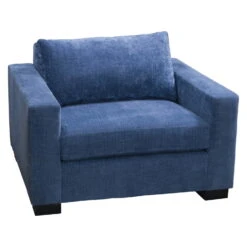 Steelcase Used Oversized Club Chair, Blue