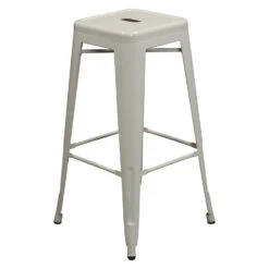 Other Tabouret Used Metal 30 In Stacking Barstool, Cream