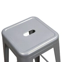 Other Tabouret Used Metal 30 In Stacking Barstool, Silver -Office Furniture Store Tabouret Used Metal Stacking Barstool Silver 03