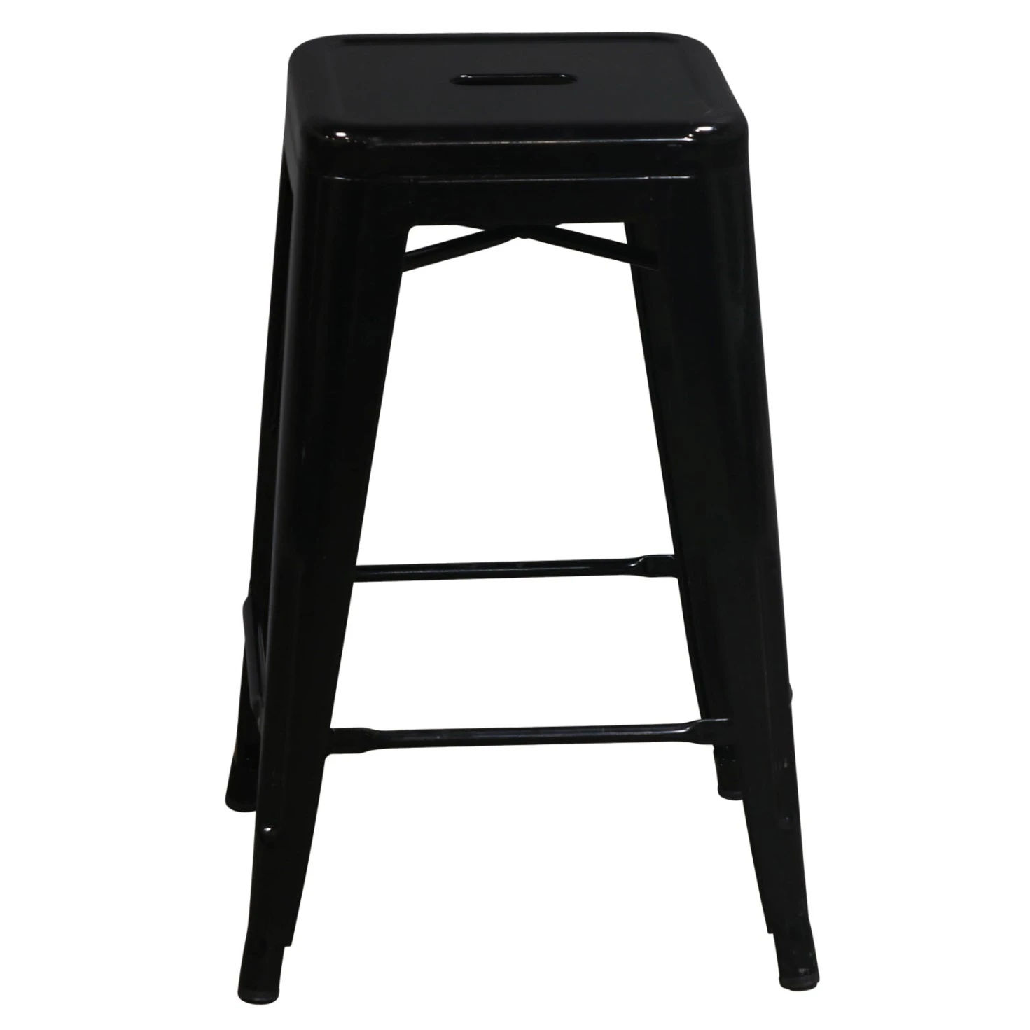 Other Tabouret Used Metal 24 In Stacking Stool, Black 2 Other Tabouret Used Metal 24 In Stacking Stool, Black - Image 2