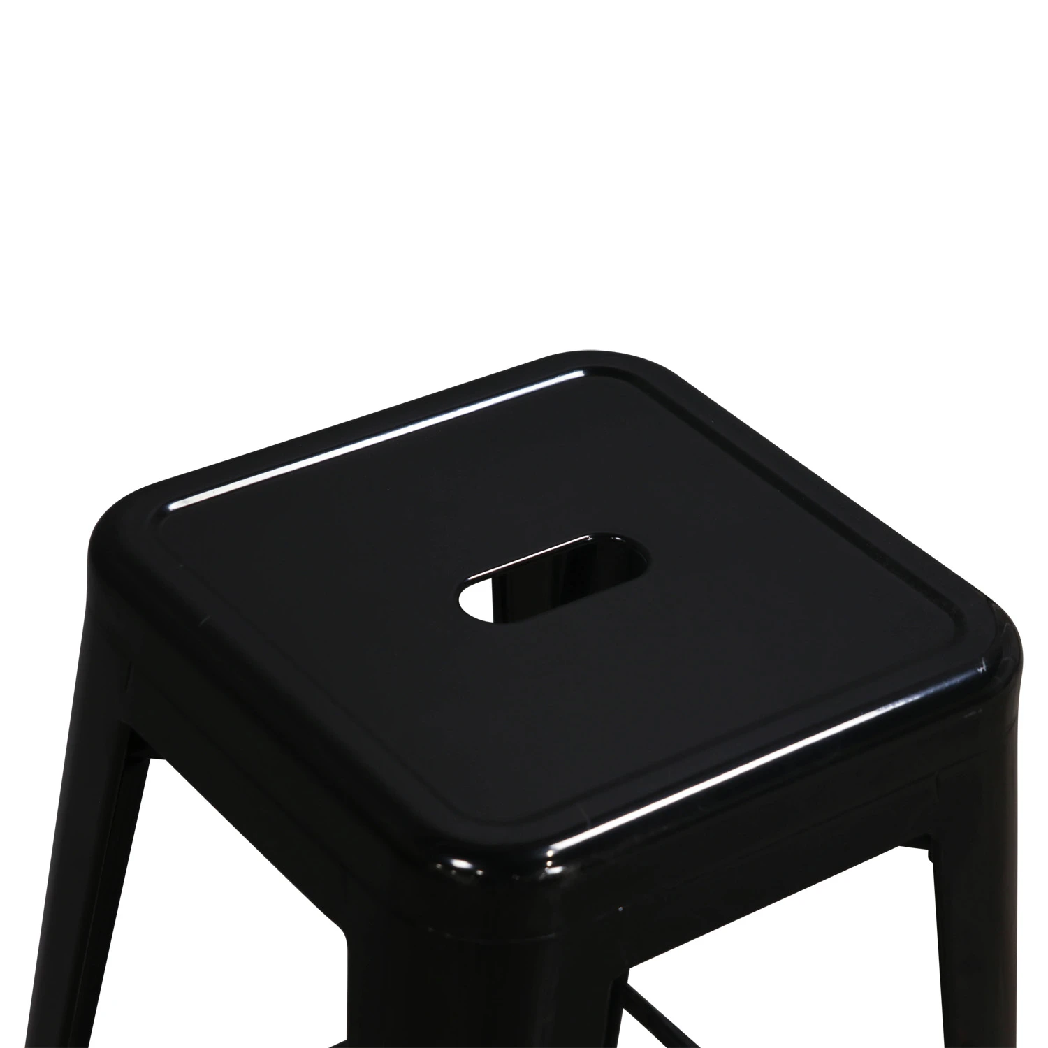 Other Tabouret Used Metal 24 In Stacking Stool, Black 3 Other Tabouret Used Metal 24 In Stacking Stool, Black - Image 3