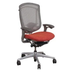 Teknion Contessa Used Mesh Back Task Chair, Poppy Orange