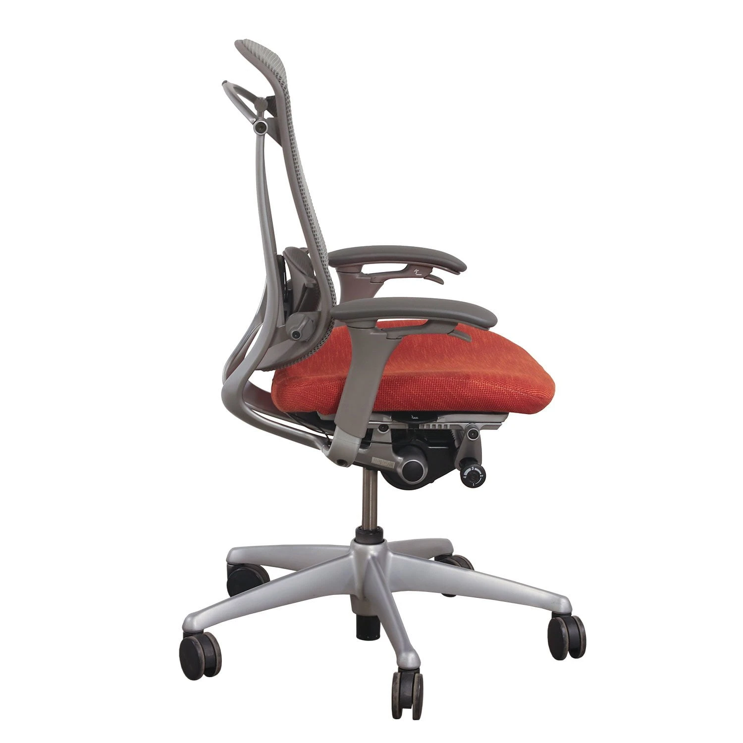 Teknion Contessa Used Mesh Back Task Chair, Poppy Orange 2 Teknion Contessa Used Mesh Back Task Chair, Poppy Orange - Image 2