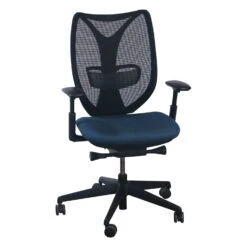Teknion Sabrina Used Mesh Back Task Chair, Sapphire Blue