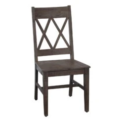 Trestel Used Highback Wood Chair, Rustic Gray