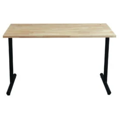 Used 24×48 Laminate Training Table With Two Grommet Holes, Natural Maple