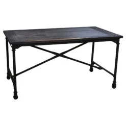 Used 34×60 In Flatiron Meeting Table, Metal And Wood