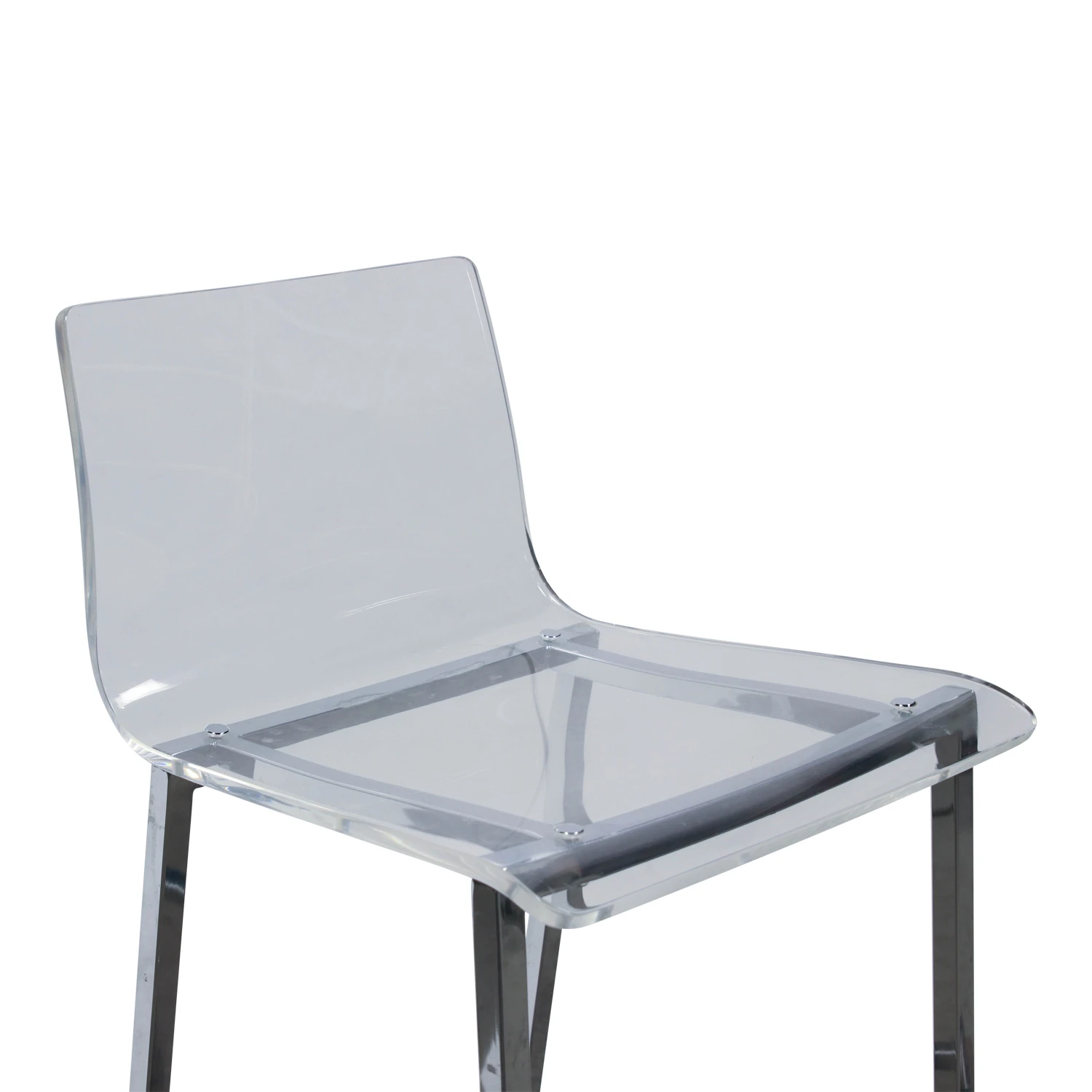 Other Used Clear Stool W Chrome Frame 3 Other Used Clear Stool W Chrome Frame - Image 3