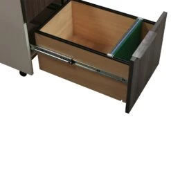 Other Used Laminate Box File Mobile Pedestal, White And Gray -Office Furniture Store Used Laminate Box File Mobile Pedestal White Gray 03