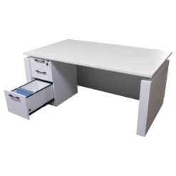 Westport Deluxe 42×72 Executive Desk, White -Office Furniture Store Westport Deluxe 42×72 Executive Desk White 03