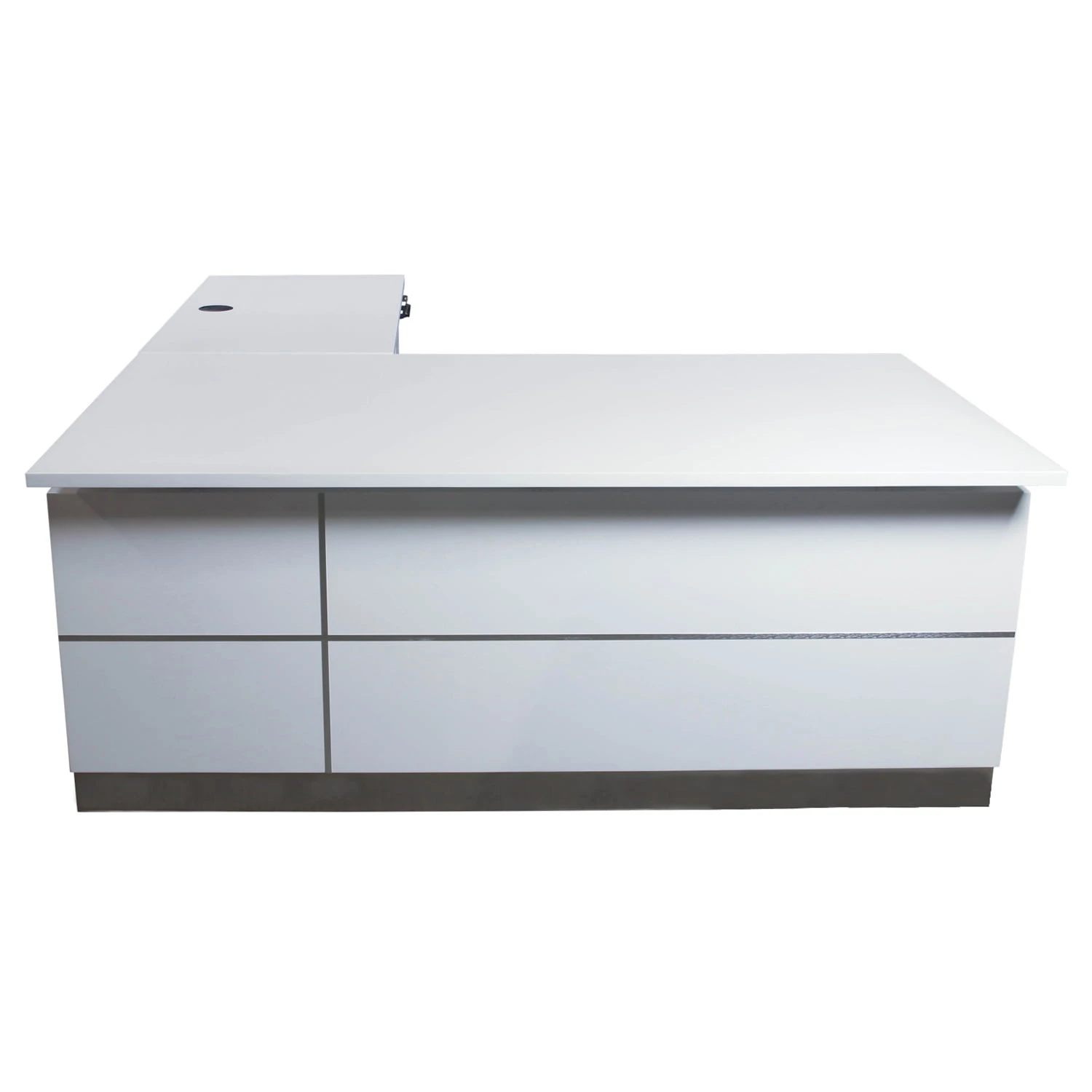 Westport Deluxe L-Shape Desk With Right Return, White 2 Westport Deluxe L-Shape Desk With Right Return, White - Image 2