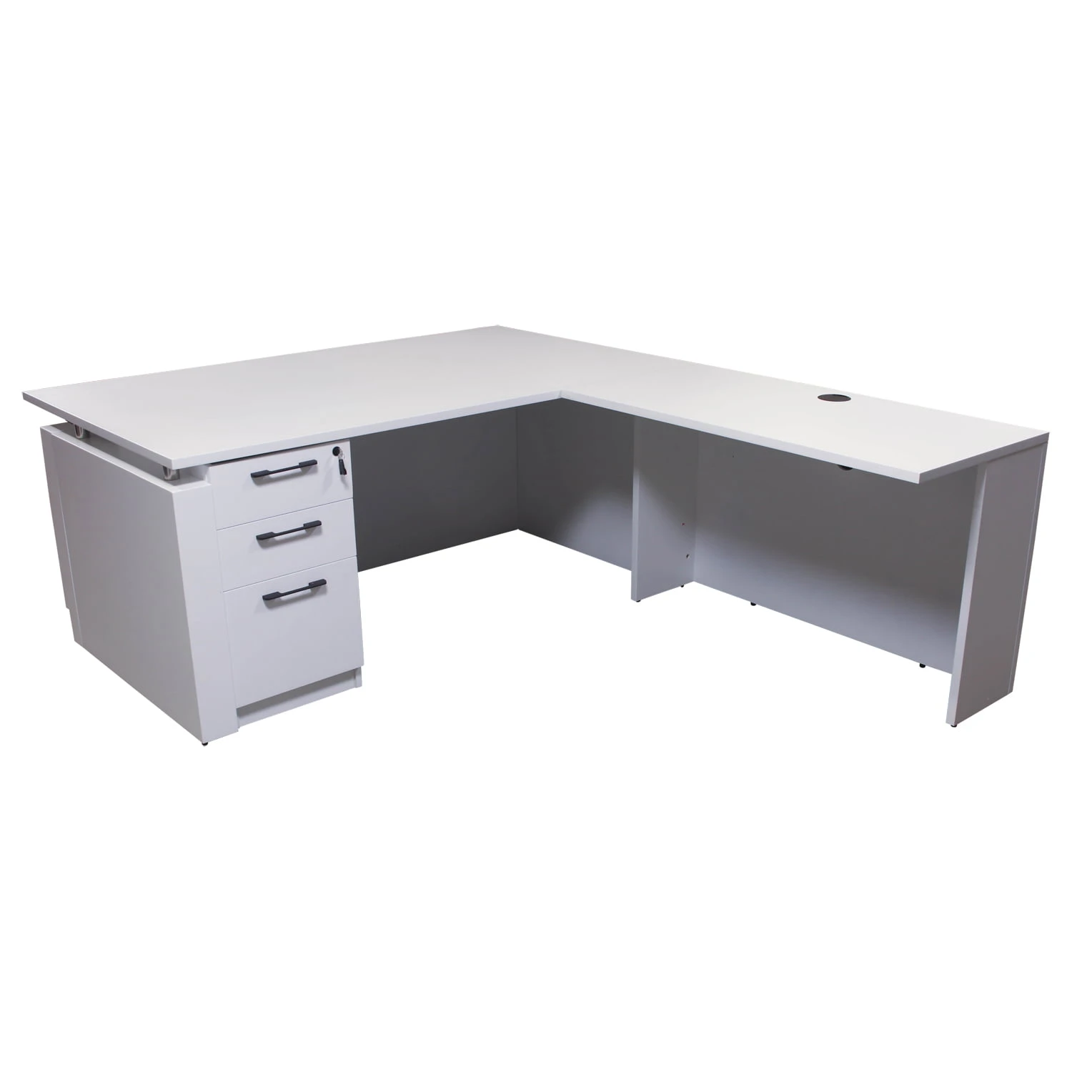 Westport Deluxe L-Shape Desk With Right Return, White 3 Westport Deluxe L-Shape Desk With Right Return, White - Image 3