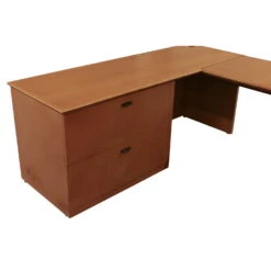 Wood Veneer Used Left Return U Shape Desk, Maple -Office Furniture Store Wood Veneer Used Left Return U Shape Desk Maple 03
