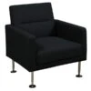 Celeste By GoSIT Modern Fabric Reception Chair, Black