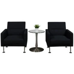 Celeste By GoSIT Modern Fabric Reception Chair, Black -Office Furniture Store goSIT Club Reception Black