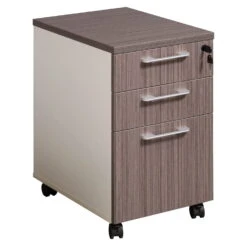 Morgan Laminate Mobile Pedestal Box/Box/File, Drift And Warm White