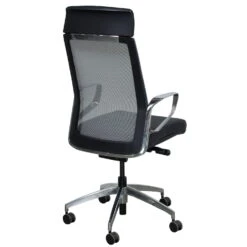 Maris By GoSIT Mesh High Back Conference Chair With Leather Seat, Black And Gray -Office Furniture Store goSIT Moder Mesh and Leather High Back Gray and Black 03