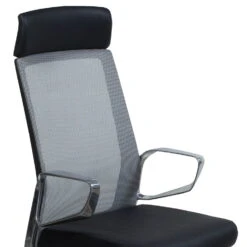 Maris By GoSIT Mesh High Back Conference Chair With Leather Seat, Black And Gray -Office Furniture Store goSIT Moder Mesh and Leather High Back Gray and Black 04