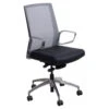 Maris By GoSIT Leather And Mesh Conference Chair, Black And Gray