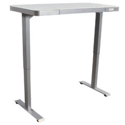 GoSIT New Electric 24×48 White Glass Top Lifting Desk, Gray Base -Office Furniture Store goSIT New Electric 24x48 White Glass Top Lifting Desk Gray Base 03