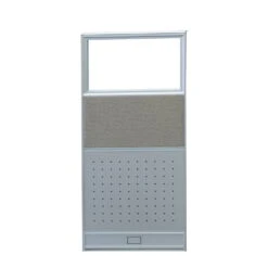 24×60 New GoSIT Max06 Cubicle Fabric And Clear Glass Middle Panel No Power, Taupe