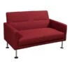 Celeste By GoSIT Modern Fabric Reception Loveseat, Ruby Red