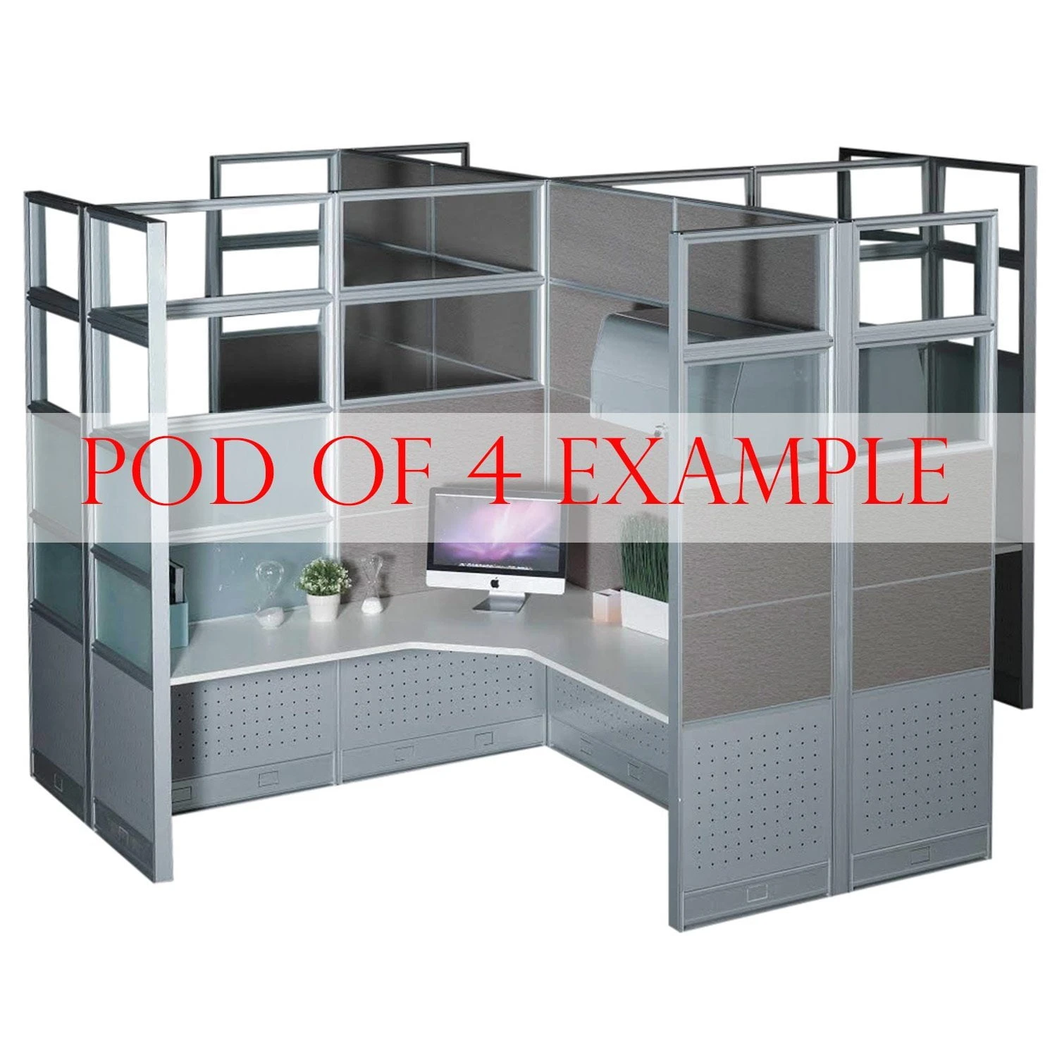 24×92 New GoSIT Max06 Cubicle Fabric Panel, Smoke 4 24×92 New GoSIT Max06 Cubicle Fabric Panel, Smoke - Image 4