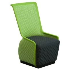 Tide Pool By GoSIT Modern Mesh Lounge Chair, Green & Gray