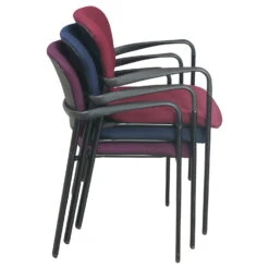 Haworth Improv Used Stack Chair, Navy -Office Furniture Store improv stacking