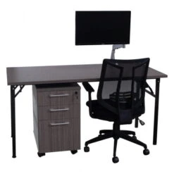 Morgan Laminate Mobile Pedestal Box/Box/File, Drift And Warm White -Office Furniture Store workrite single monitor arm 04 3